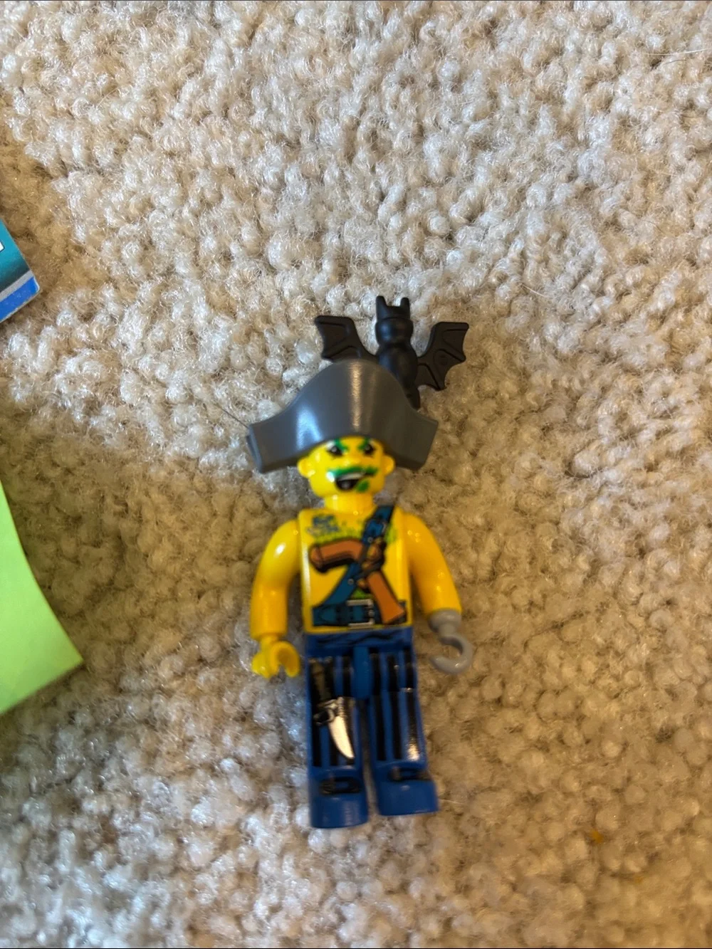 Lego Black and Blue Pirate Ship with Skull Sail
